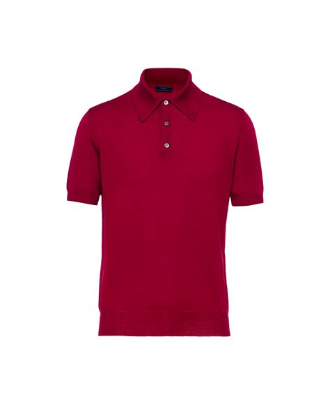 red prada polo shirt|Prada long sleeve polo.